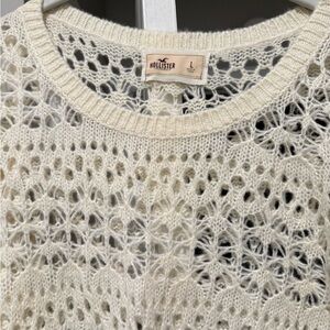 Hollister Women's Lace Knit Sweater - Cream